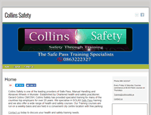 Tablet Screenshot of collinssafety.ie